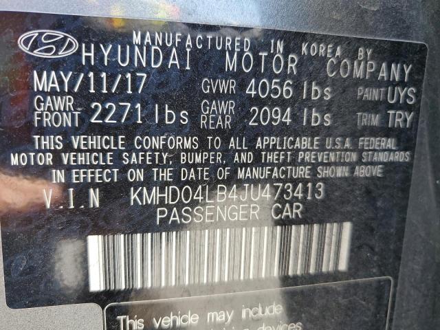 Photo 12 VIN: KMHD04LB4JU473413 - HYUNDAI ELANTRA SP 