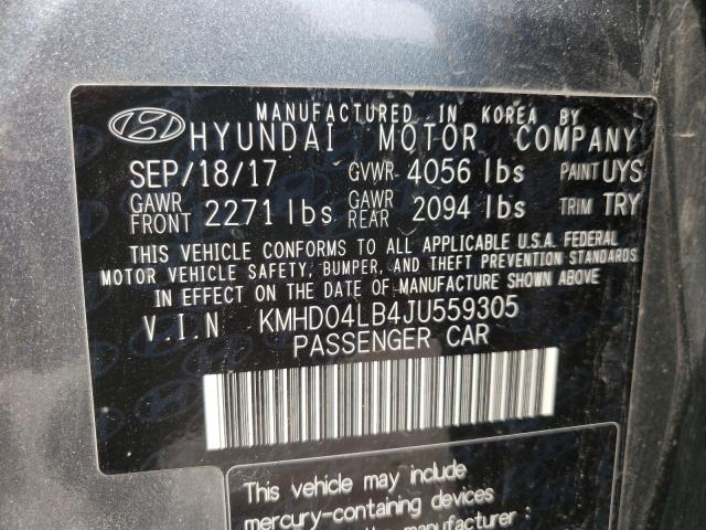 Photo 9 VIN: KMHD04LB4JU559305 - HYUNDAI ELANTRA SP 