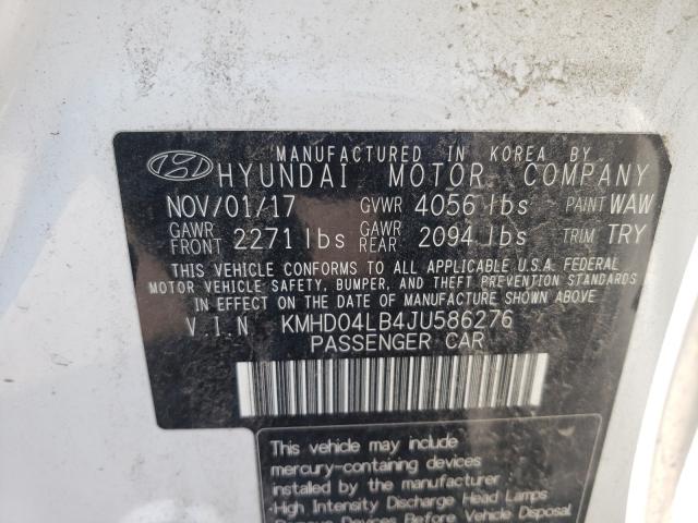 Photo 9 VIN: KMHD04LB4JU586276 - HYUNDAI ELANTRA SP 