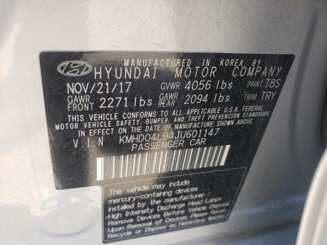 Photo 9 VIN: KMHD04LB4JU601147 - HYUNDAI ELANTRA 