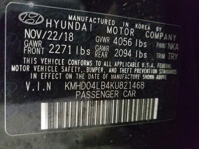 Photo 9 VIN: KMHD04LB4KU821468 - HYUNDAI ELANTRA SP 