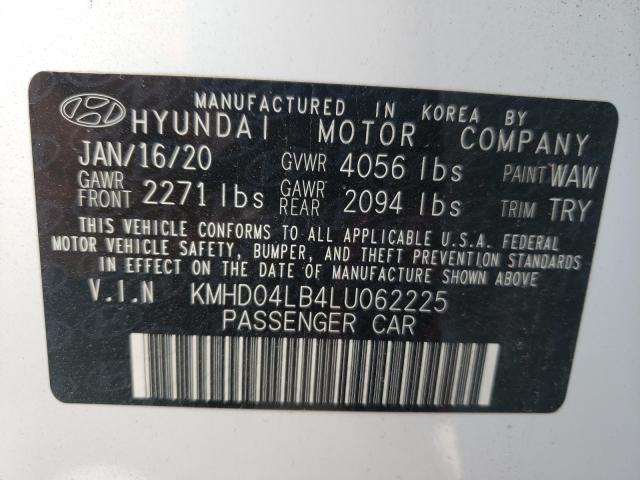 Photo 9 VIN: KMHD04LB4LU062225 - HYUNDAI ELANTRA SP 