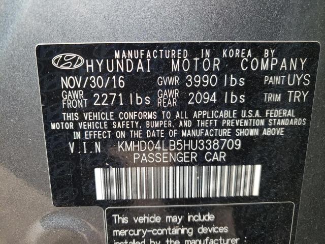 Photo 9 VIN: KMHD04LB5HU338709 - HYUNDAI ELANTRA SP 