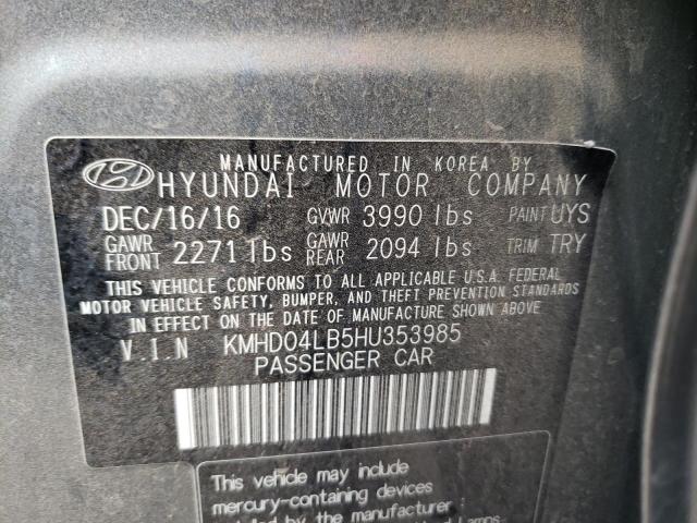 Photo 12 VIN: KMHD04LB5HU353985 - HYUNDAI ELANTRA SP 