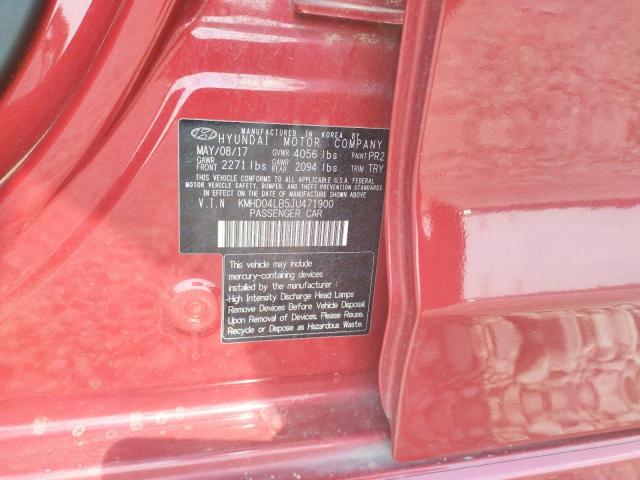 Photo 9 VIN: KMHD04LB5JU471900 - HYUNDAI ELANTRA SP 