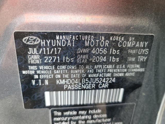 Photo 9 VIN: KMHD04LB5JU524224 - HYUNDAI ELANTRA SP 