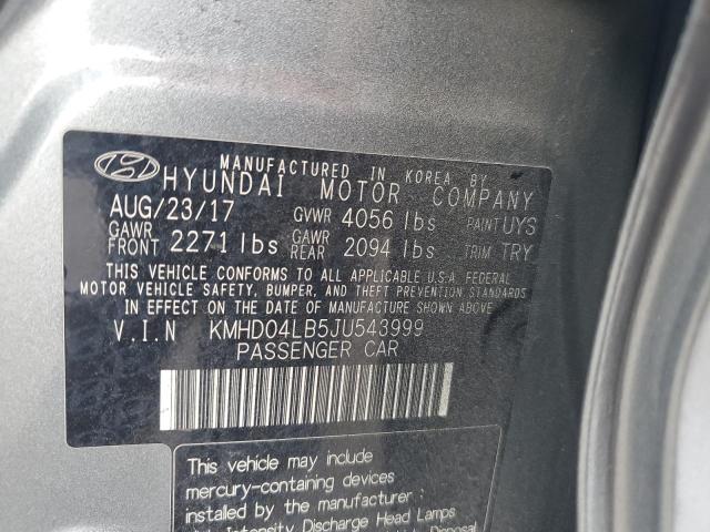 Photo 11 VIN: KMHD04LB5JU543999 - HYUNDAI ELANTRA 