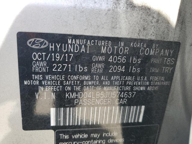 Photo 12 VIN: KMHD04LB5JU574637 - HYUNDAI ELANTRA SP 