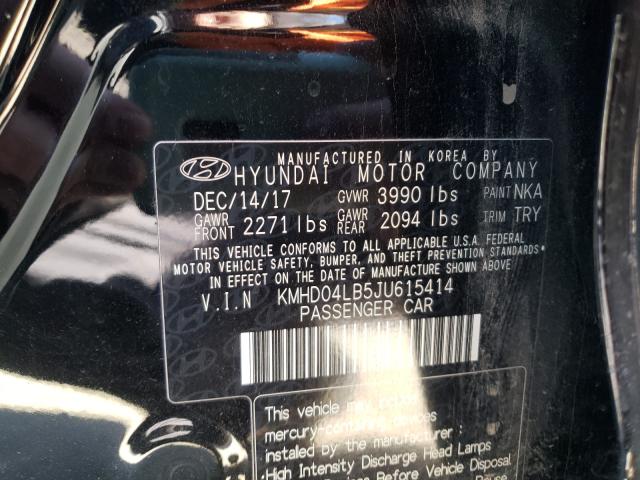 Photo 9 VIN: KMHD04LB5JU615414 - HYUNDAI ELANTRA SP 