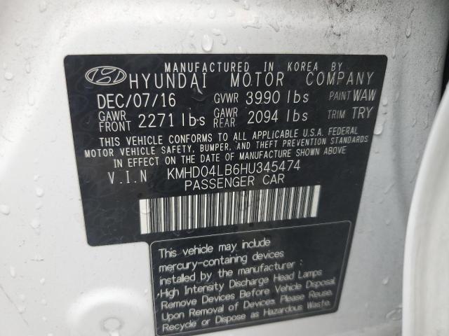 Photo 11 VIN: KMHD04LB6HU345474 - HYUNDAI ELANTRA SP 