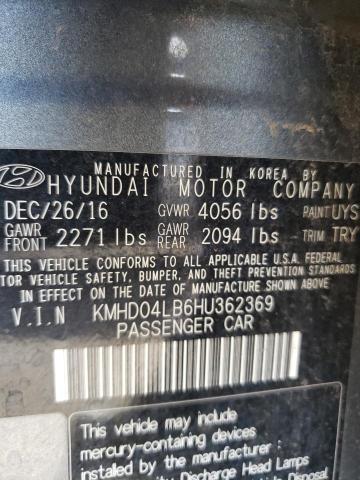 Photo 12 VIN: KMHD04LB6HU362369 - HYUNDAI ELANTRA 