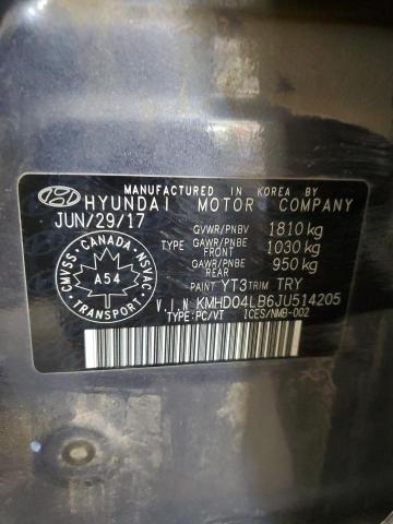 Photo 11 VIN: KMHD04LB6JU514205 - HYUNDAI ELANTRA SP 