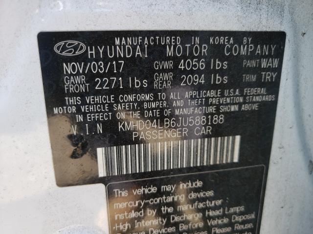 Photo 9 VIN: KMHD04LB6JU588188 - HYUNDAI ELANTRA SP 