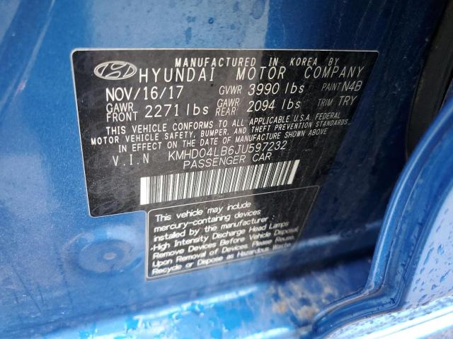 Photo 9 VIN: KMHD04LB6JU597232 - HYUNDAI ELANTRA SP 