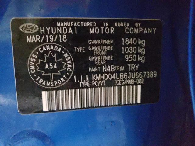 Photo 11 VIN: KMHD04LB6JU667389 - HYUNDAI ELANTRA SP 