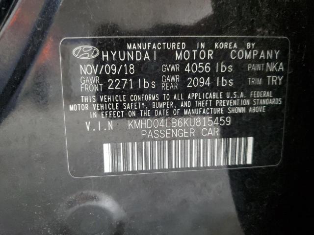 Photo 11 VIN: KMHD04LB6KU815459 - HYUNDAI ELANTRA SP 