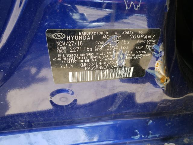 Photo 9 VIN: KMHD04LB6KU828082 - HYUNDAI ELANTRA SP 