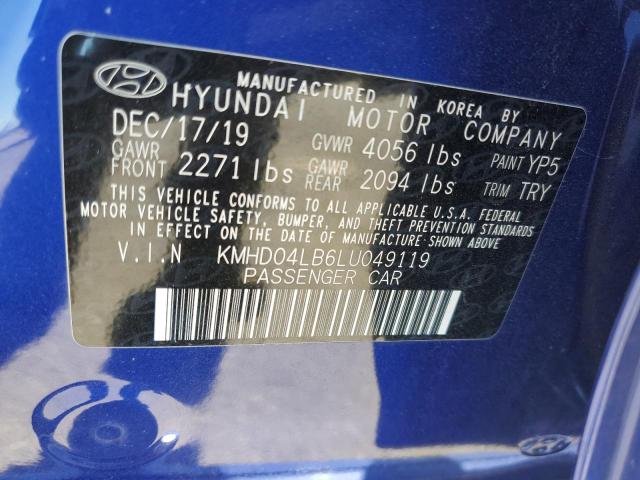 Photo 11 VIN: KMHD04LB6LU049119 - HYUNDAI ELANTRA SP 