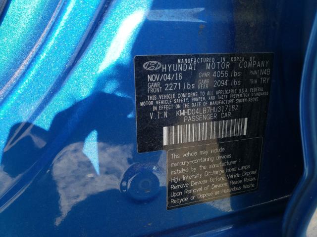 Photo 9 VIN: KMHD04LB7HU317182 - HYUNDAI ELANTRA SP 