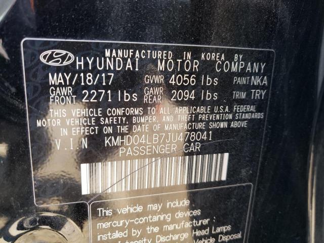 Photo 12 VIN: KMHD04LB7JU478041 - HYUNDAI ELANTRA 