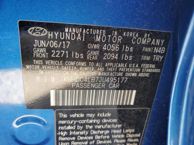 Photo 9 VIN: KMHD04LB7JU495177 - HYUNDAI ELANTRA SP 