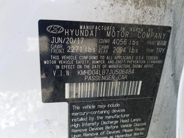 Photo 9 VIN: KMHD04LB7JU506484 - HYUNDAI ELANTRA SP 