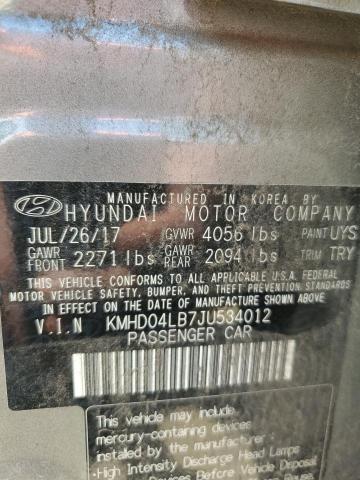 Photo 11 VIN: KMHD04LB7JU534012 - HYUNDAI ELANTRA SP 