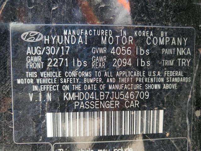 Photo 11 VIN: KMHD04LB7JU546709 - HYUNDAI ELANTRA SP 