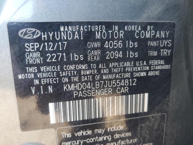 Photo 12 VIN: KMHD04LB7JU554812 - HYUNDAI ELANTRA SP 