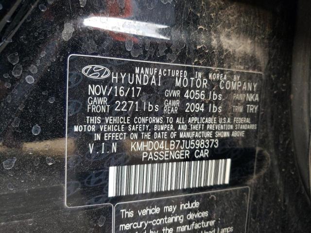 Photo 11 VIN: KMHD04LB7JU598373 - HYUNDAI ELANTRA SP 