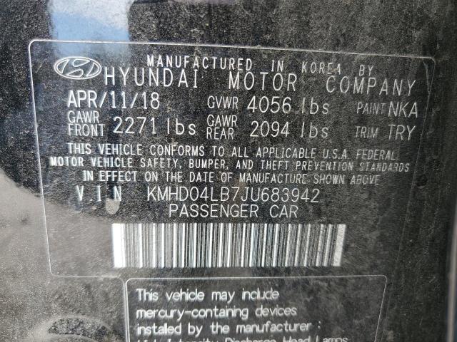 Photo 12 VIN: KMHD04LB7JU683942 - HYUNDAI ELANTRA 