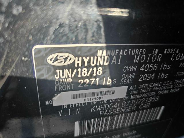 Photo 9 VIN: KMHD04LB7JU721959 - HYUNDAI ELANTRA SP 