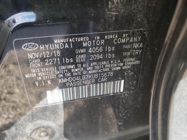 Photo 9 VIN: KMHD04LB7KU815678 - HYUNDAI ELANTRA SP 