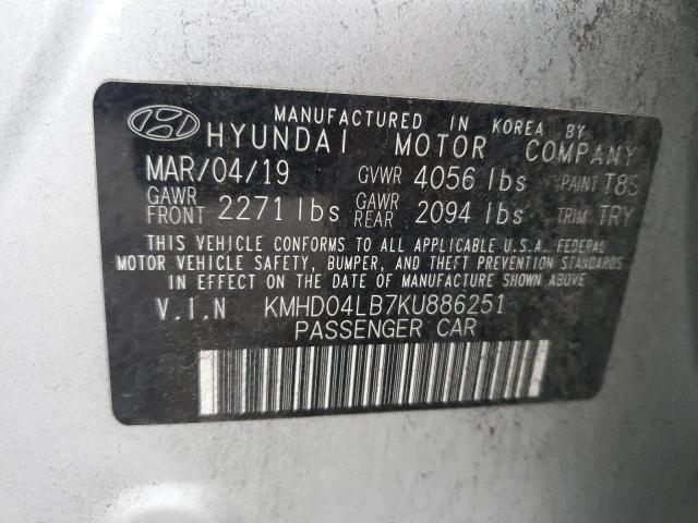 Photo 12 VIN: KMHD04LB7KU886251 - HYUNDAI ELANTRA SP 