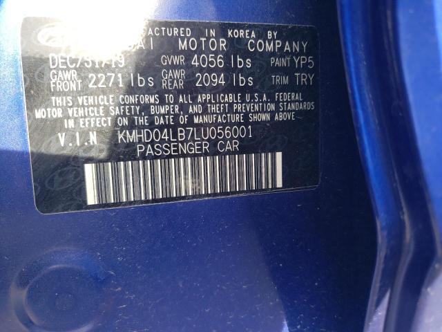 Photo 9 VIN: KMHD04LB7LU056001 - HYUNDAI ELANTRA SP 