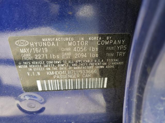 Photo 9 VIN: KMHD04LB7LU933666 - HYUNDAI ELANTRA SP 