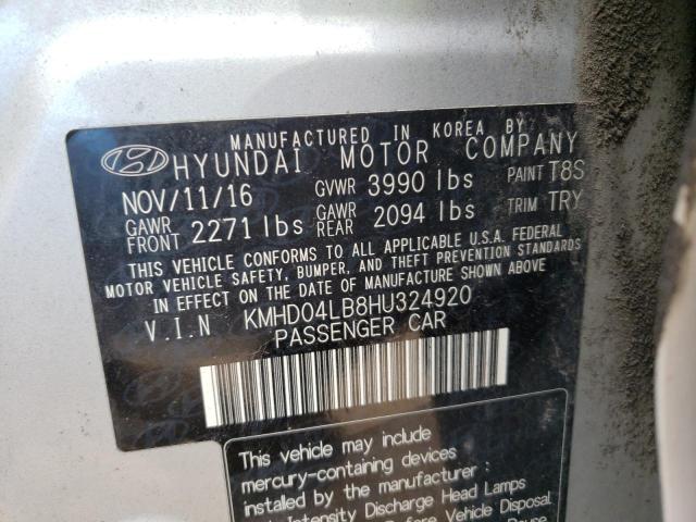 Photo 9 VIN: KMHD04LB8HU324920 - HYUNDAI ELANTRA SP 