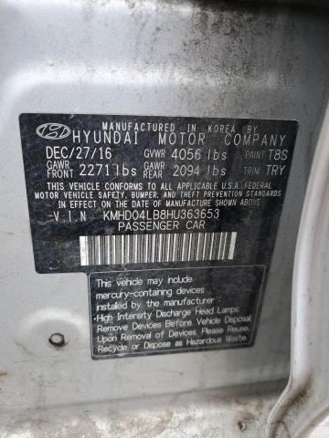 Photo 11 VIN: KMHD04LB8HU363653 - HYUNDAI ELANTRA 