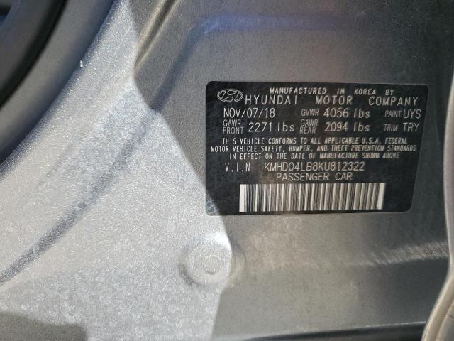 Photo 11 VIN: KMHD04LB8KU812322 - HYUNDAI ELANTRA 