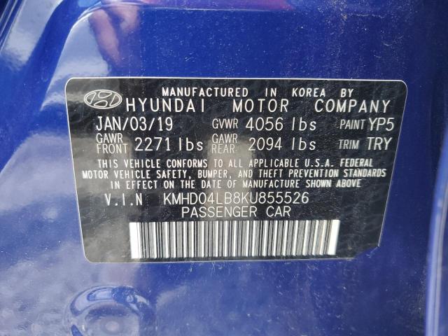 Photo 12 VIN: KMHD04LB8KU855526 - HYUNDAI ELANTRA 