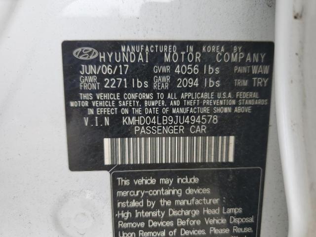 Photo 11 VIN: KMHD04LB9JU494578 - HYUNDAI ELANTRA SP 