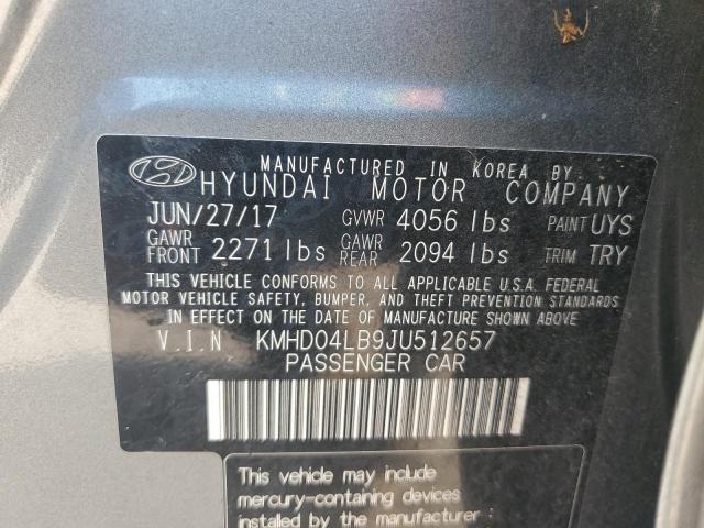 Photo 11 VIN: KMHD04LB9JU512657 - HYUNDAI ELANTRA SP 