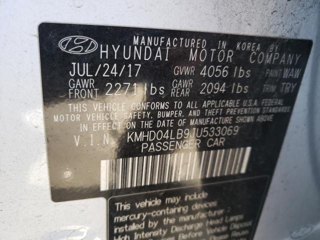 Photo 9 VIN: KMHD04LB9JU533069 - HYUNDAI ELANTRA SP 