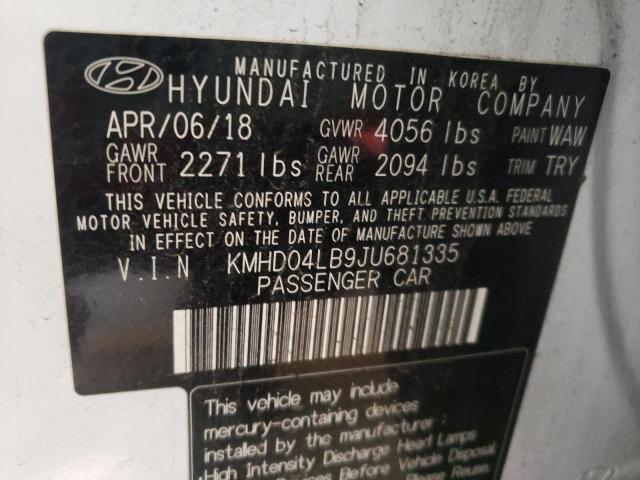 Photo 9 VIN: KMHD04LB9JU681335 - HYUNDAI ELANTRA SP 