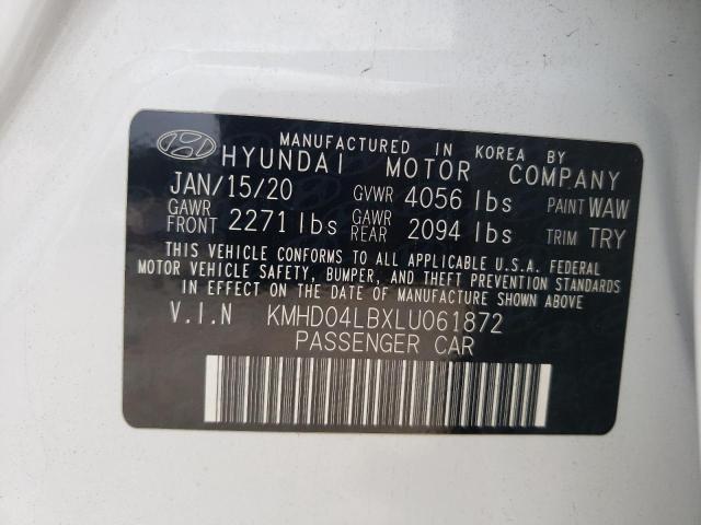 Photo 12 VIN: KMHD04LBXLU061872 - HYUNDAI ELANTRA SP 