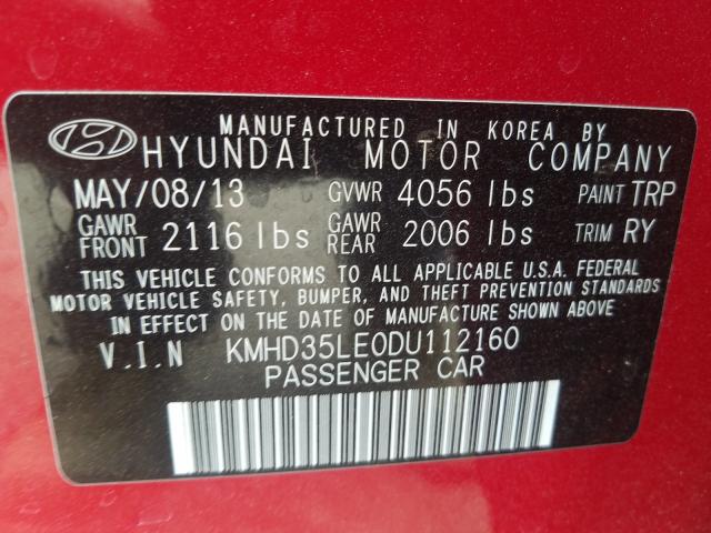 Photo 9 VIN: KMHD35LE0DU112160 - HYUNDAI ELANTRA GT 