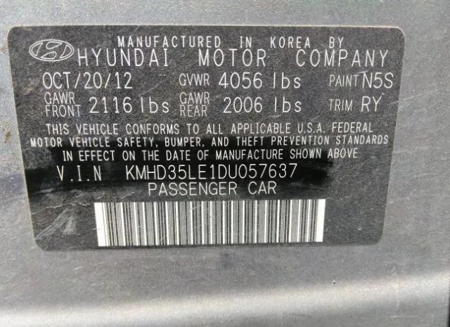 Photo 8 VIN: KMHD35LE1DU057637 - HYUNDAI ELANTRA GT 