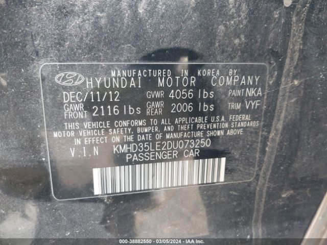 Photo 8 VIN: KMHD35LE2DU073250 - HYUNDAI ELANTRA GT 