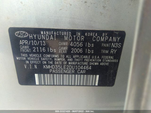 Photo 8 VIN: KMHD35LE2DU104464 - HYUNDAI ELANTRA GT 