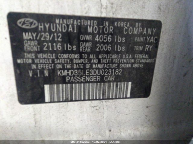 Photo 8 VIN: KMHD35LE3DU023182 - HYUNDAI ELANTRA GT 